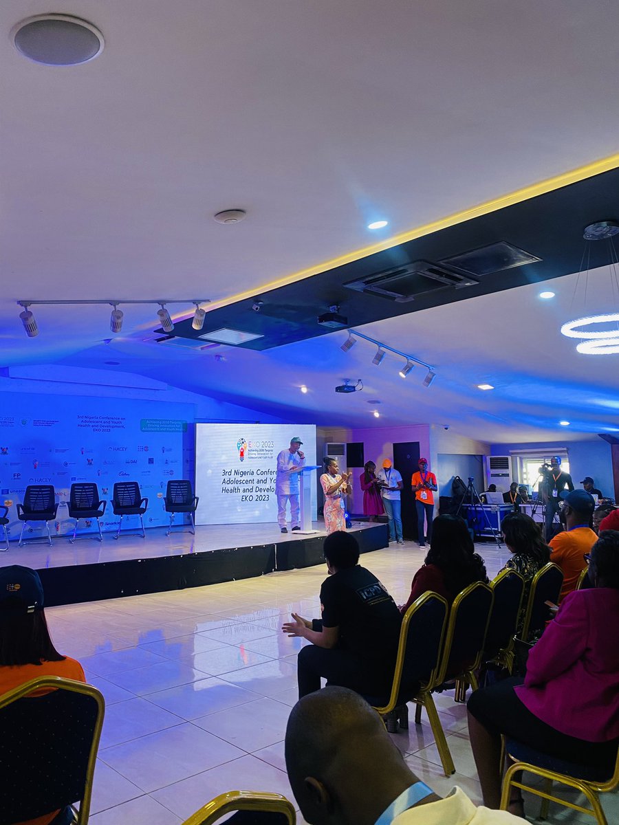 yasmin_buba's tweet photo. “In UNFPA, investing in young people, giving them the platform and opportunities will help in achieving SDGs. Having a world where every pregnancy is wanted, every childbirth is safe and every young persons potential is fulfilled “
@UNFPANigeria @sayphinng @Fmohnigeria 
#Eko2023 https://t.co/BUHqbPTFnO