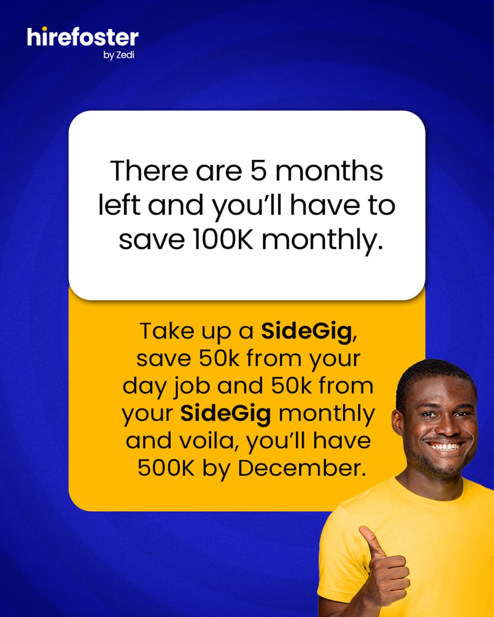 hirefoster's tweet photo. It is easier to hit your financial goals with an extra job.
Join the SideGig channel to make your financial dreams come alive.
#Hirefoster #SideGig #GigTips https://t.co/FNi1dIdLao