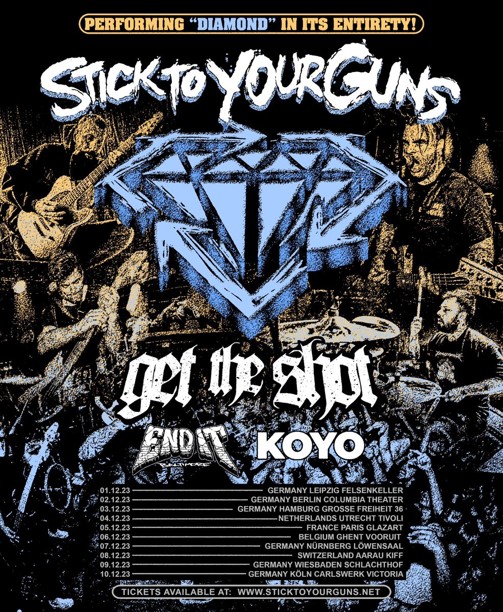 Hey Europe! We will be bringing our 10 year Diamond Anniversary tour over for a few select, special shows this December with our friends @gettheshothc @enditbchc and @koyolihc. Tickets go on sale this Friday at 10 am local time. Don’t miss out!