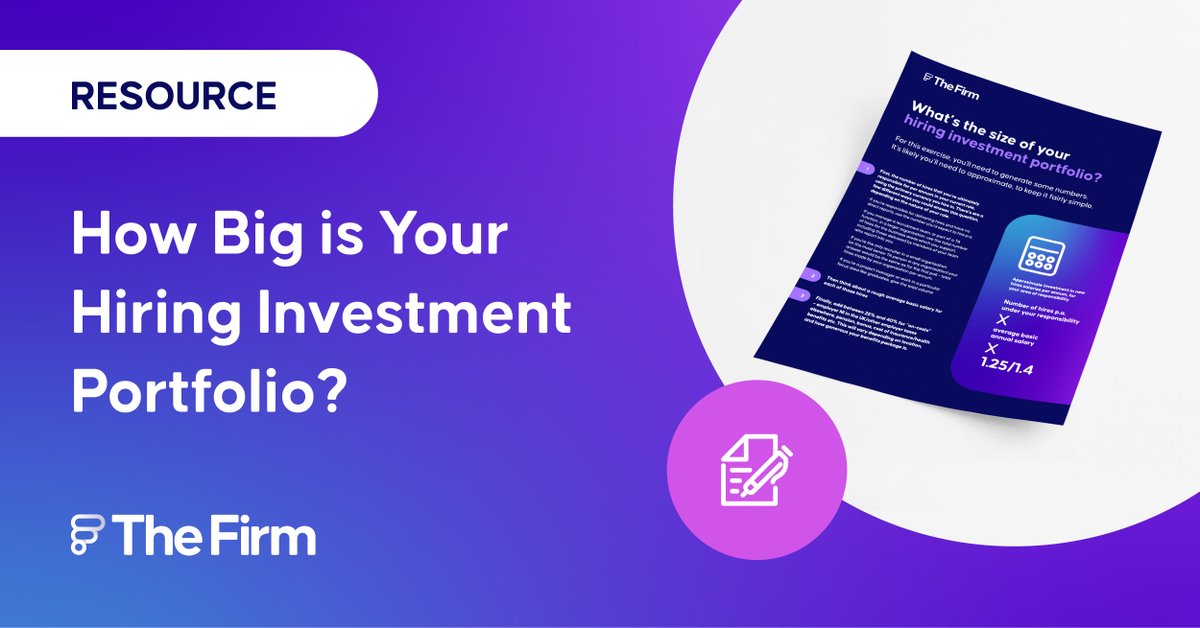 How Big is Your Hiring Investment Portfolio? 💼

Download Here ➡️ loom.ly/X6qqBKs