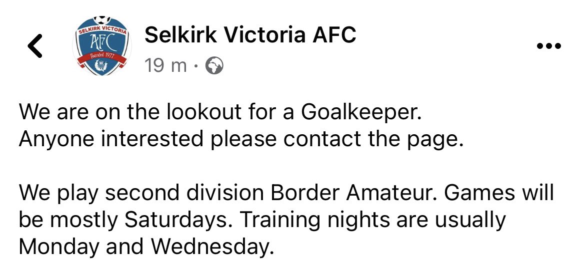 Selkirk Community Football Club (@selkirkcfc) on Twitter photo 