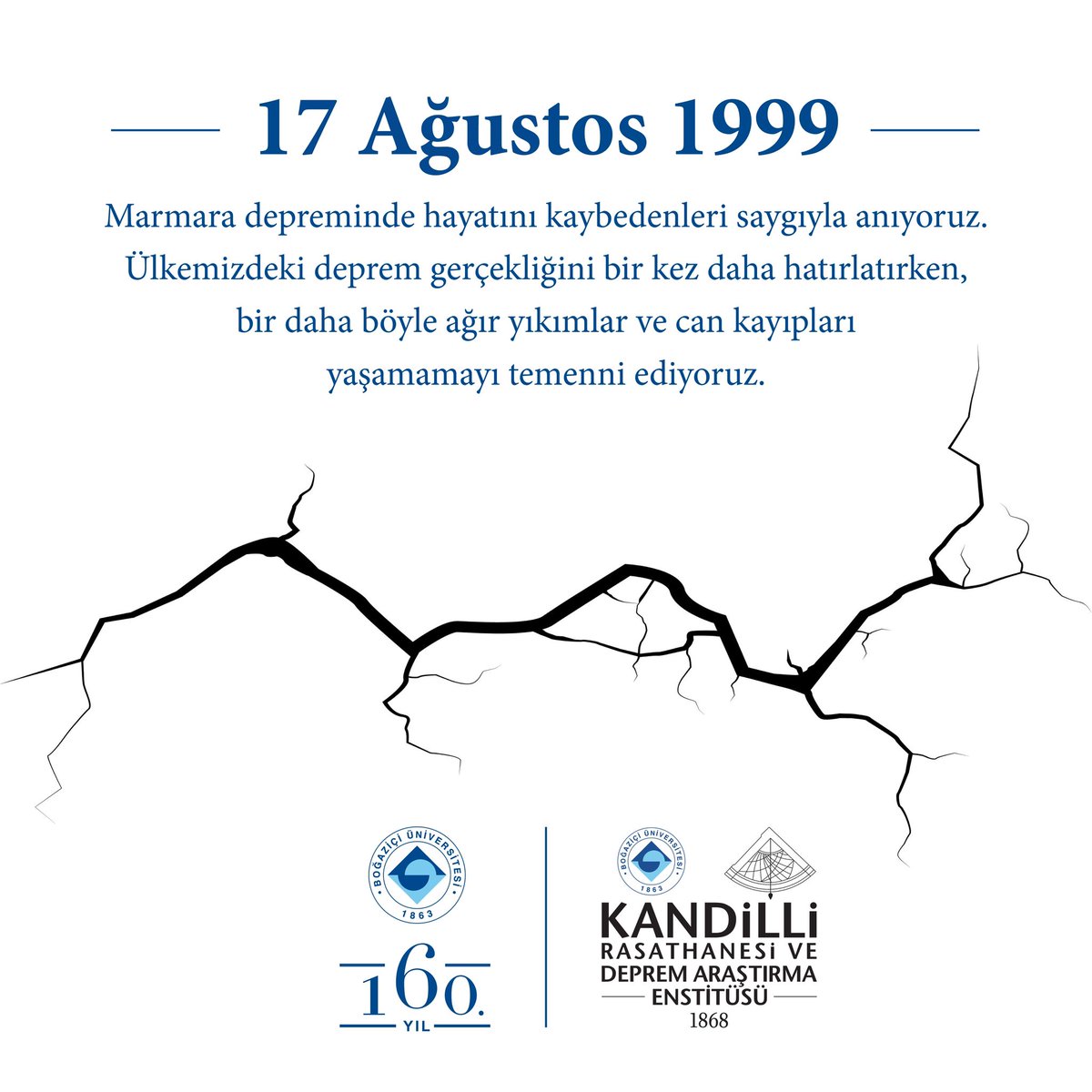 17 Ağustos depreminin 24. yılında hayatını kaybedenleri rahmet ve saygıyla anıyoruz.