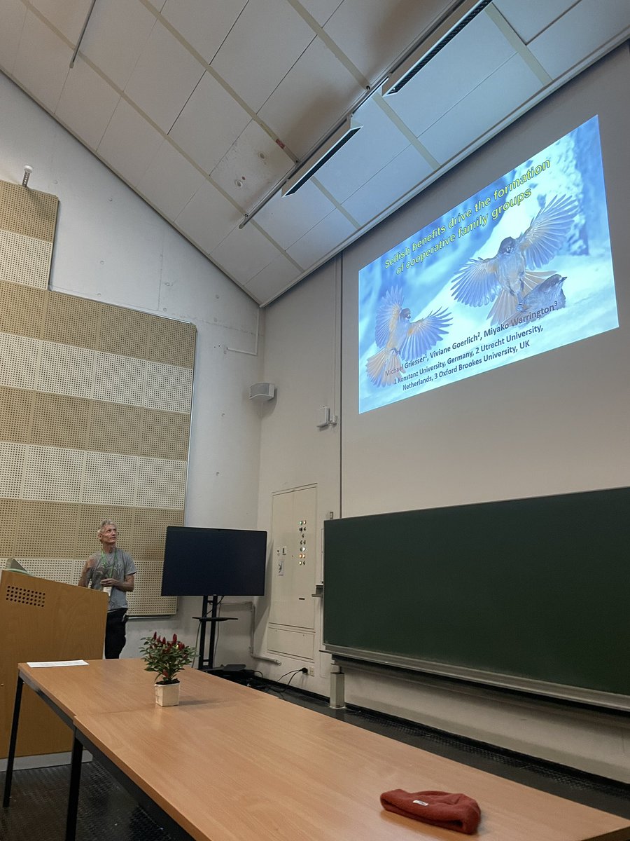 Viviana Di Pietro (@dipietroviviana) on Twitter photo Next talk of the symposium is held by Michael Griesser who is talking about selfish benefits leading to the formation of cooperative family groups #Behaviour2023 <a href="/HelenaMFerreir2/">Helena M. Ferreira</a> <a href="/ri_caliari/">Ricardo Caliari Oliveira</a> Next talk of the symposium is held by Michael Griesser who is talking about selfish benefits leading to the formation of cooperative family groups #Behaviour2023 <a href="/HelenaMFerreir2/">Helena M. Ferreira</a> <a href="/ri_caliari/">Ricardo Caliari Oliveira</a>