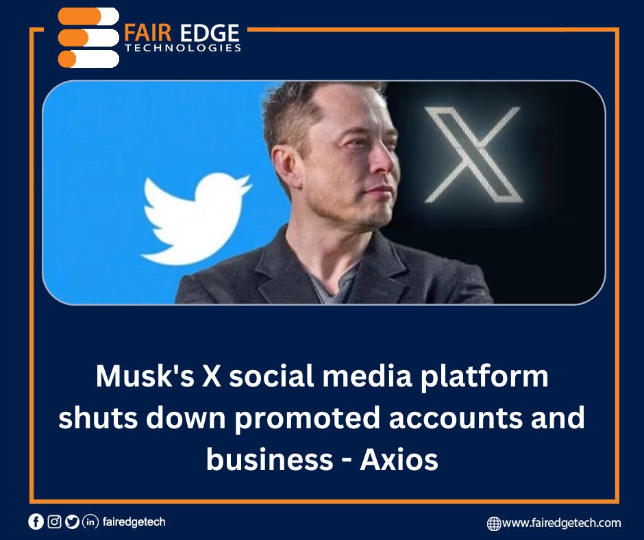 Musk's X social media platform shuts down promoted accounts and business - Axios #twitter #instagram #facebook #youtube #memes #tiktok #love #follow #like #meme #explorepage #twittermemes