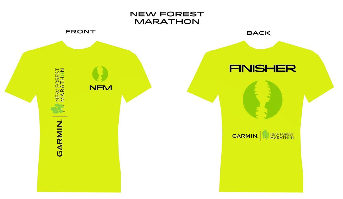 A quick sneak preview of the awesome <a href="/GarminUK/">Garmin</a> New Forest Marathon 2023 T Shirt!

All those crossing the finish line completing the Woodland Walk 5K, 10K, Half and Full Marathon will receive one of these beauties!

Not signed up yet, visit…

newforestmarathon.co.uk

#nfm2023