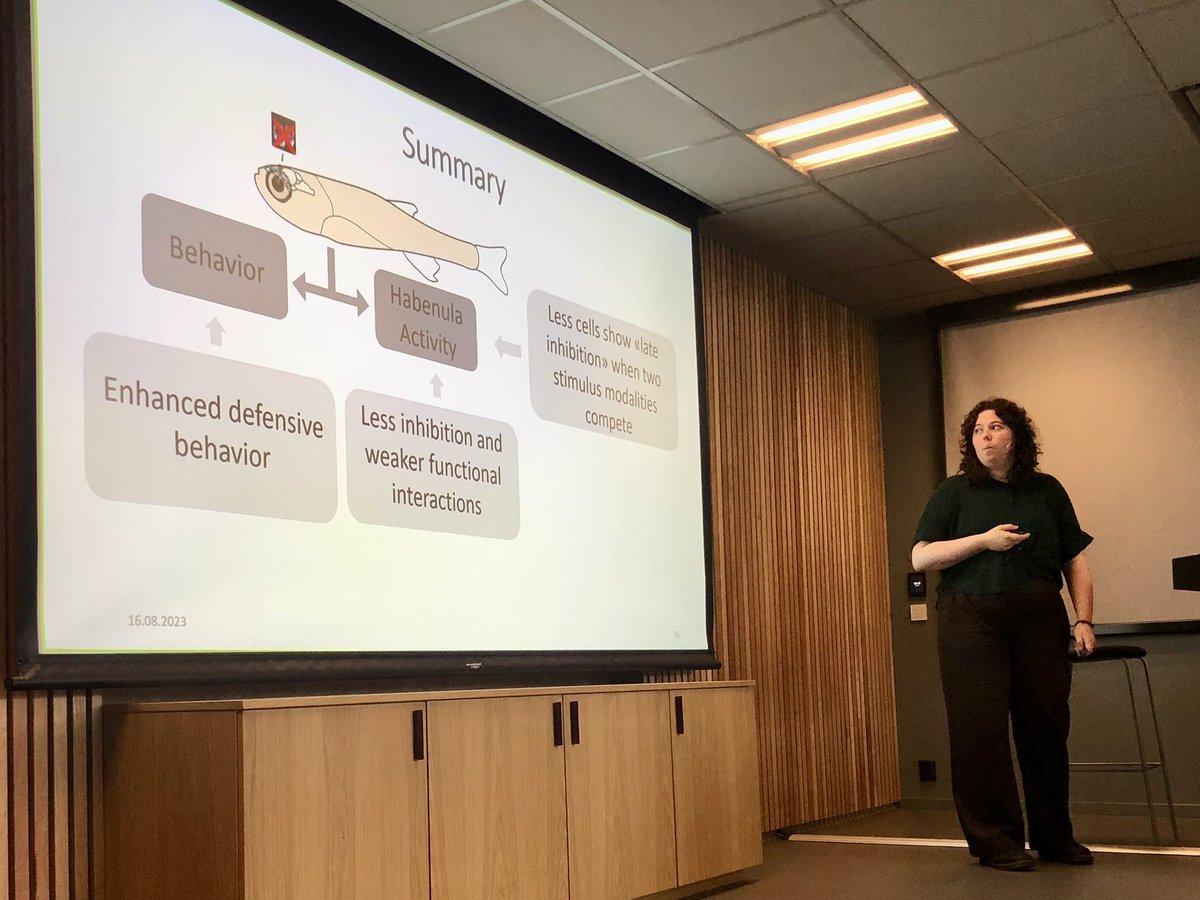 <a href="/annaostenrath/">Anna Ostenrath</a> gave a fantastic talk at the first <a href="/KISNeuro/">Kavli Neuroscience</a> department seminars of this semester about her work on the role of metabotropic glutamate receptor driven inhibition in regulating habenular activity and animal behavior. Wait for the preprint ;)