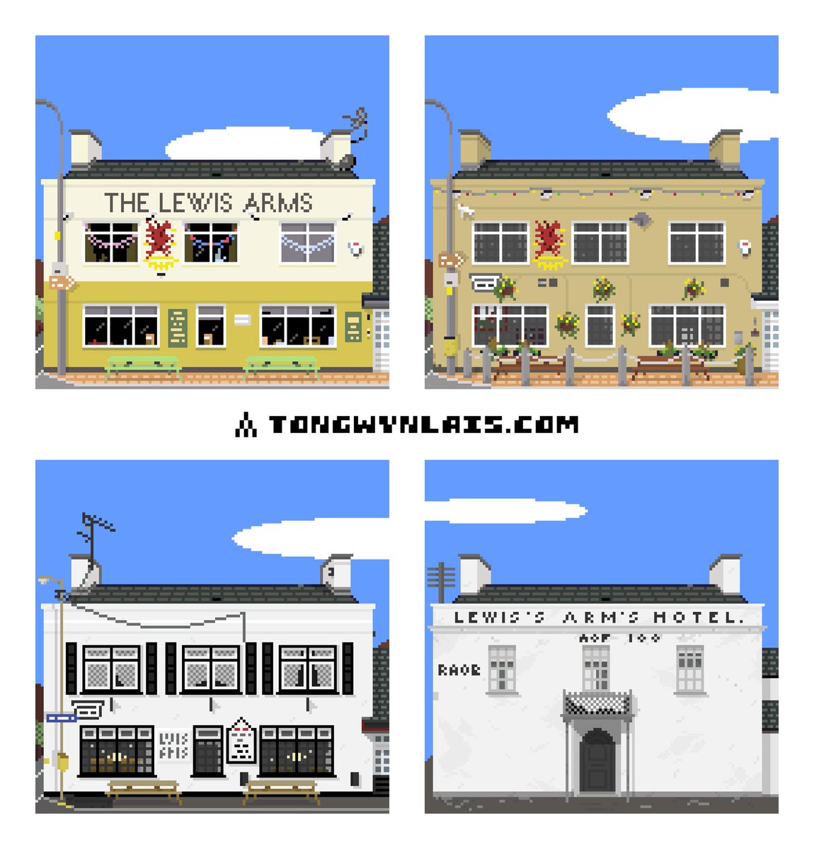 mytongwynlais's tweet photo. The Lewis Arms from 1903 to 2023.
https://t.co/nhecNoVc6J
#Tongwynlais #Cardiff #PixelTon #PixelArt #PixelCardiff #PixelArtCardiff #IllustratingCardiff #Aseprite #LewisArms #TonHistory https://t.co/SAPWhd3tE9
