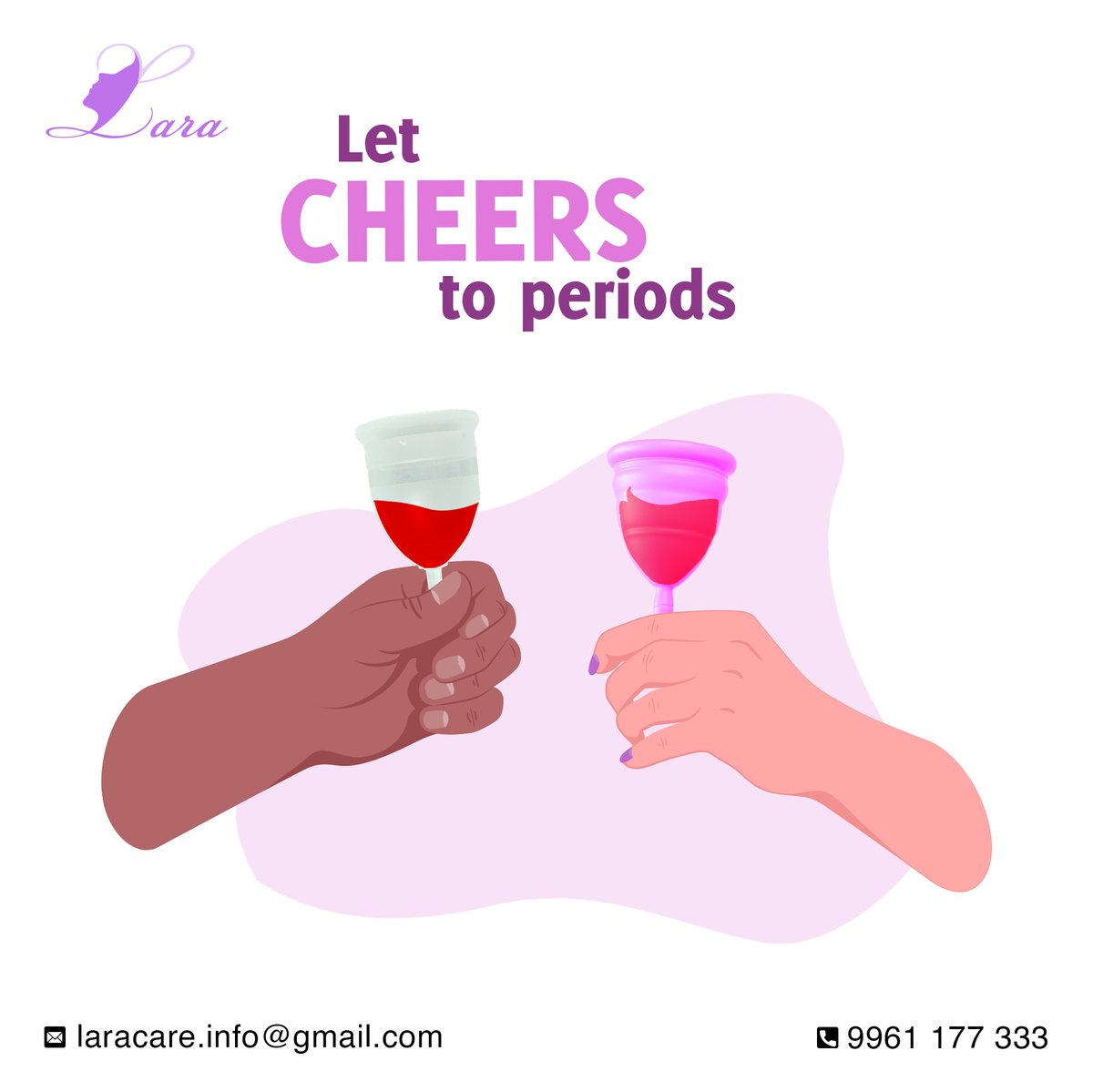 Let cheers to your periods with Lara menstrual cup; the ultimate solution for your menstrual cycle..
#LaraMenstrualCup #PeriodRevolution #EmbraceTheChange #ComfortAndFreedom #SustainablePeriods #WomenEmpowerment #EarlyBirdOffer #LimitedTimeDiscount #SayNoToLeaks #Experience