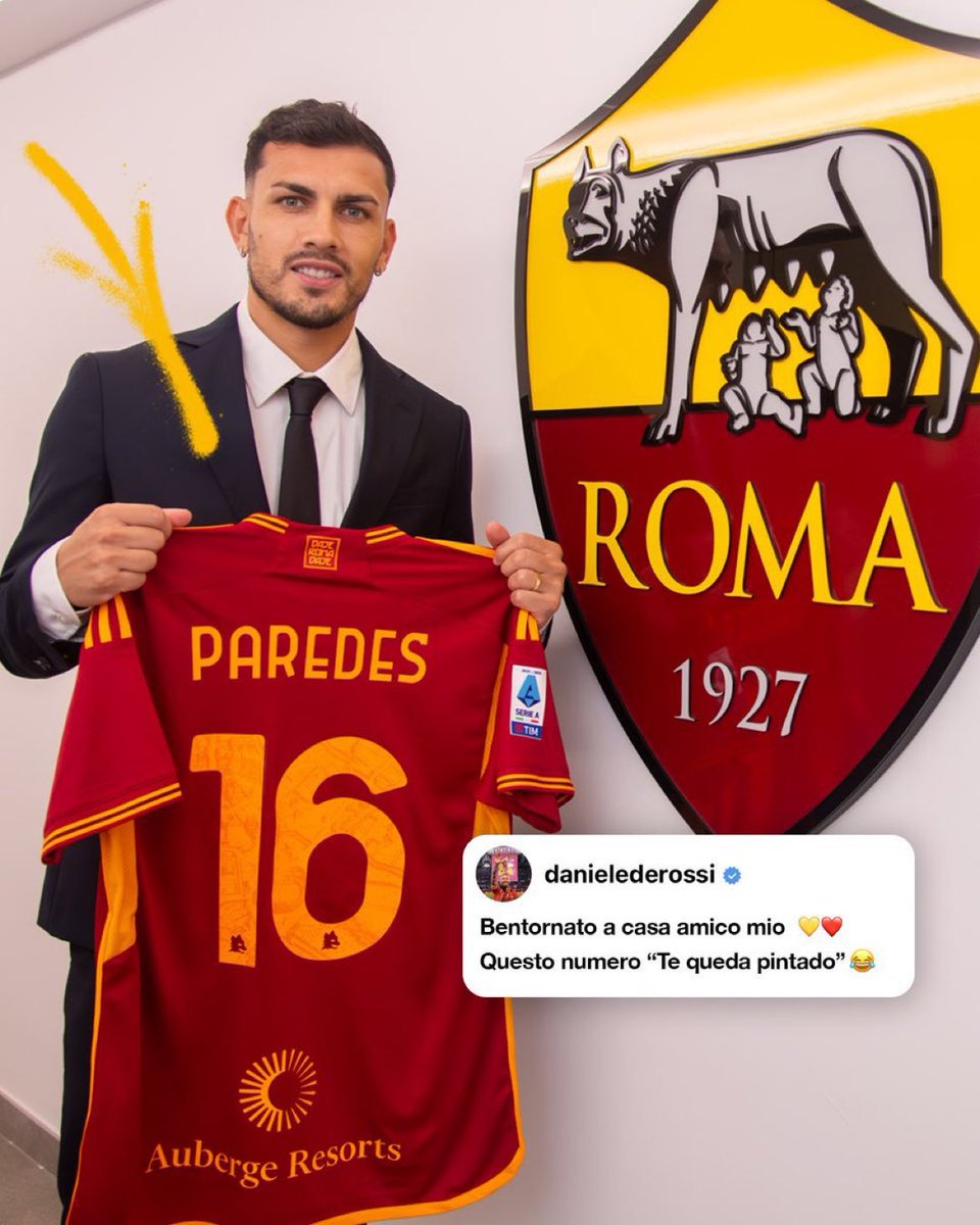 ASRoma_Turkey's tweet photo. “Evine tekrar hoş geldin dostum” 💛❤️

“Bu numara sana çok yakışmış” 😂

Leo 🤝 DDR

#ASRoma https://t.co/BKRkheLwaU