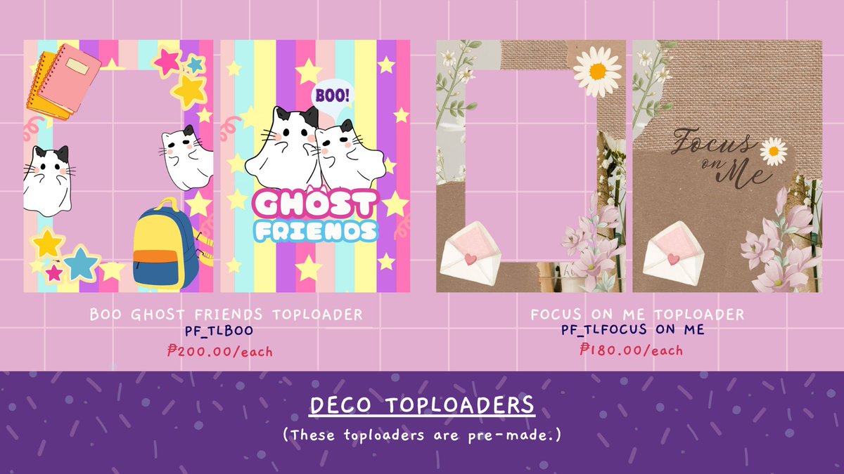 paintnfootprint's tweet photo. WTS/LFB: NEW DESIGNSπ’
NEW Astro Inspired Deco Toploaders.
- Boo
- Dreamcatcher
- Your Day
- Focus on Me
More designs coming up soon! β₯
Message us to order.
#PaintandFootprints #DecoToploaders #ASTRO #AROHA
tags mj jinjin cha eunwoo moonbin rocky sanha astro aroha wts lfb deco toploaders custom