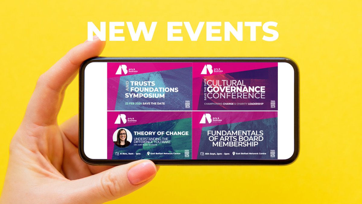 artsbusinessni's tweet photo. We’ve just released our Autumn programme of arts events and diary dates - covering all things board membership, leadership, funding, governance and more. Check them out here⬇️
https://t.co/NhlDo0MLcX https://t.co/HrOcOGd8TD