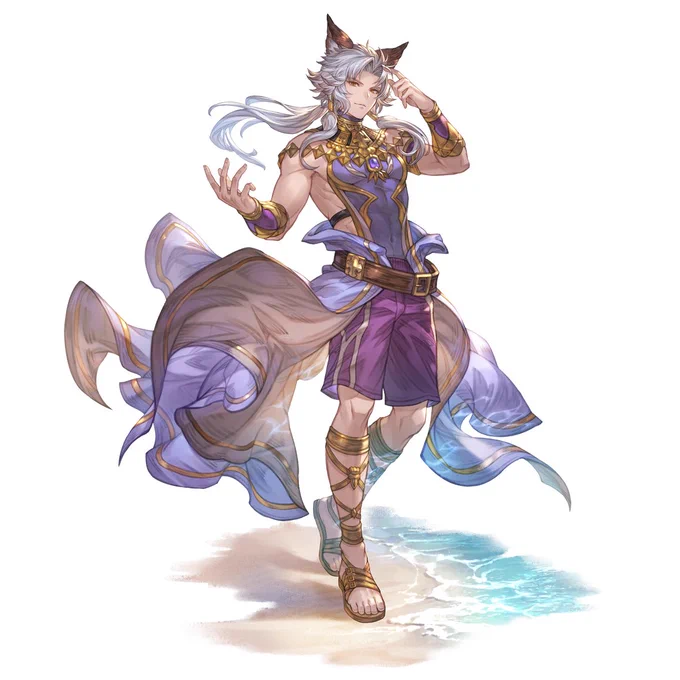 水着セルエルの全身イラスト高画質ver 