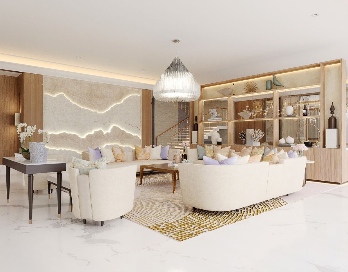 yasminInteriors's tweet image. تم تنسيق كل تفاصيل غرفة المعيشة  بعناية.. ترحب بك هذه المساحة المفتوحة بأجواء هادئة مع إختيار توجه الألوان المحايدة .. قمنا بعرض مجموعة مميزة من القطع الفنية على الرفوف المصنوعة من الخشب الطبيعي ..
#yasmininteriors #15august2023 #interiordesign #riyadh