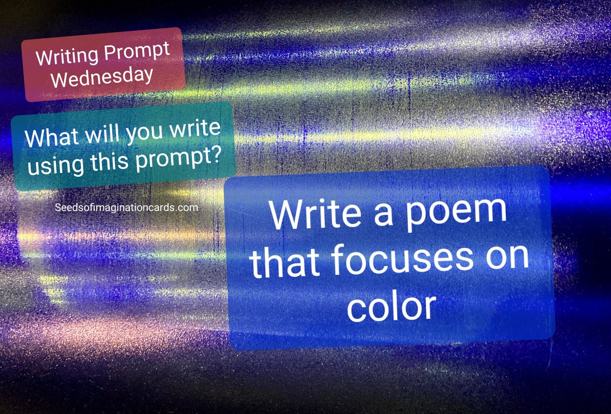 SeedsofI's tweet photo. Writing Prompt Wednesday...

Write a poem that focuses on color.

https://t.co/DTTaAal3yD https://t.co/QfeWFFst05