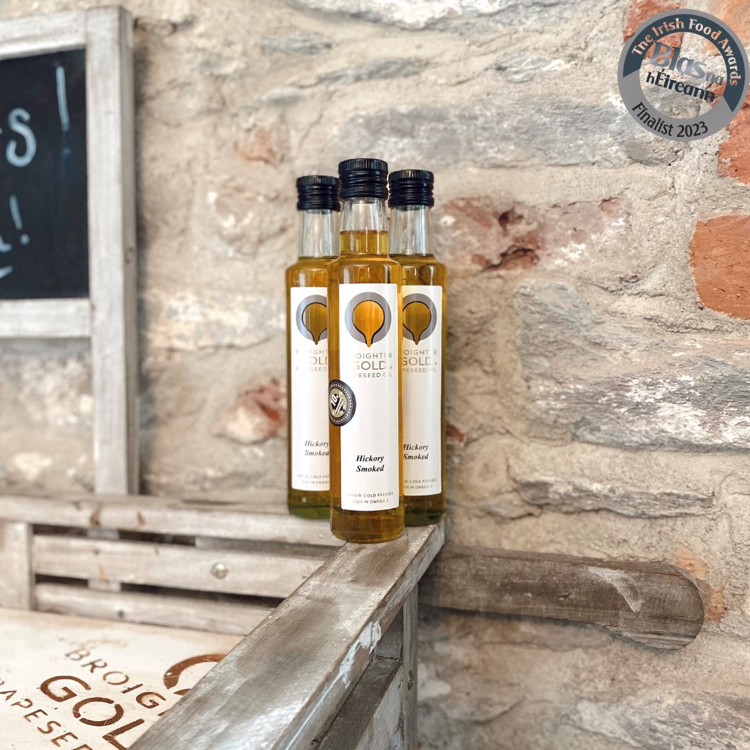 𝔽𝕚𝕟𝕒𝕝𝕚𝕤𝕥🤩 We are delighted to say we are through to the finalist stage of this years Blas na hEireann Awards with our Hickory Smoked Oil. We will patiently await for the awards to be announced on Friday 29th September!!🤞🤞 #Blas2023 #BlasnahEireann #Irishfoodawards