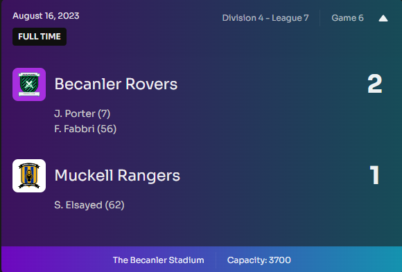 A win at The Bancanler Stadium takes us 2nd in the league!
