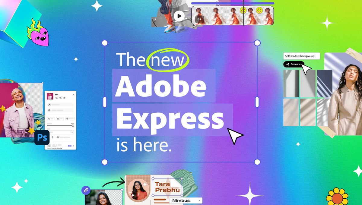 AdobeExpress's tweet image. It’s here (for everyone!): the new Adobe Express on desktop. 🔥

We released a ton of new features on desktop in a beta version, and now we’re rolling them out to everyone.

Here’s what this means for *all* users starting today: 🧵⬇️