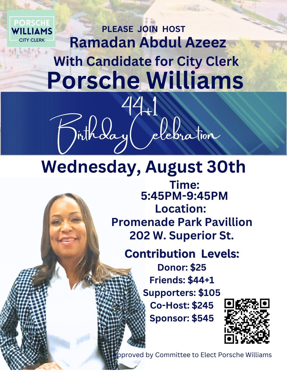 electwilliams22's tweet photo. My birthday is almost here! Happy 44+1 Birthday to me! You know I am running for Fort Wayne City Clerk! 
Ways to help:
1. VOTE! And encourage others to vote! 
2. DONATE! I have included my link below, as well as in the comments.

https://t.co/IaLyxV4uub https://t.co/X0AQMMOIIR