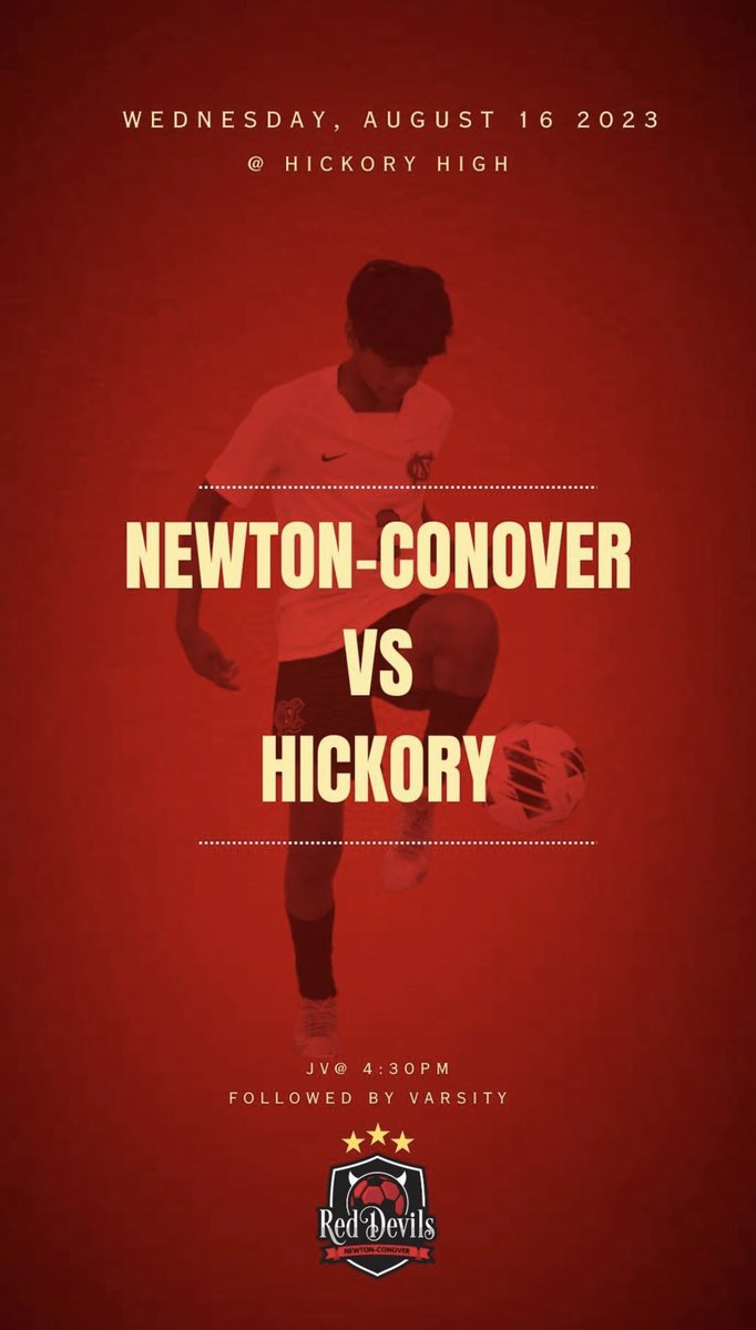 ConoverSoccer's tweet photo. GAMEDAY it will go down at @hickory_high at 6 pm. https://t.co/9ElnsLpITE