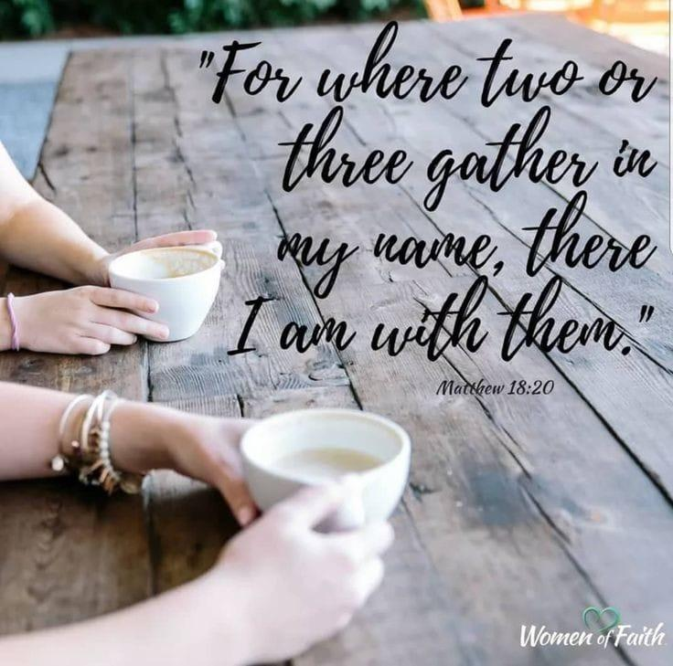 Gatherings are holy...they strengthen the individual, build a community, &—in the best Gospel tradition—make a more loving & just world.

However you gather these days...how can you bring Jesus and holiness to those moments? #morningmusings #gatheringinfaith