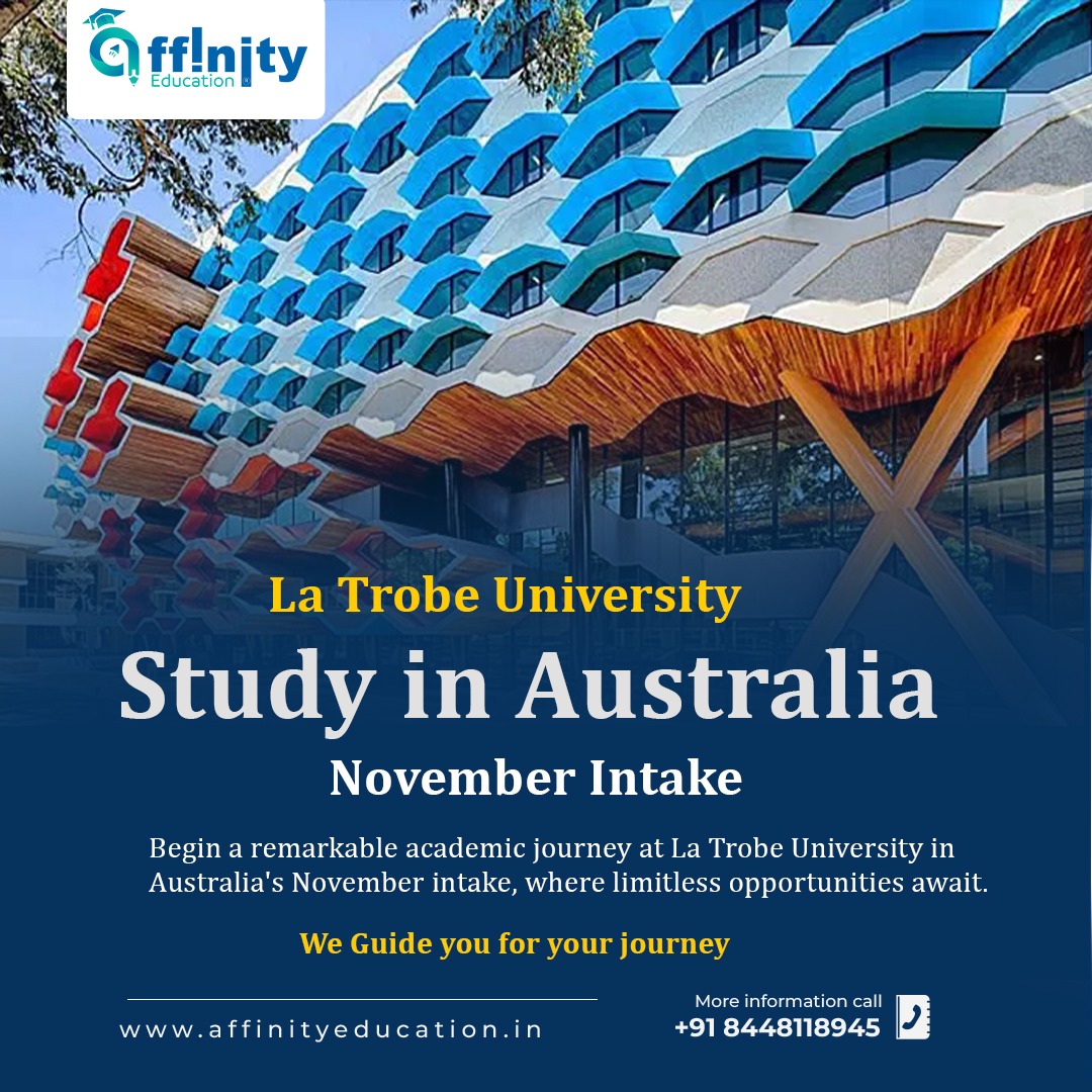 🌟 Begin Your Journey at La Trobe University! 🎓

#LaTrobeUniversity #NovemberIntake #StudyInAustralia #LimitlessOpportunities #HigherEducation #InternationalStudents #FutureLeaders #GlobalLearning #AcademicExcellence #ExploreDreamDiscover 🌍📚