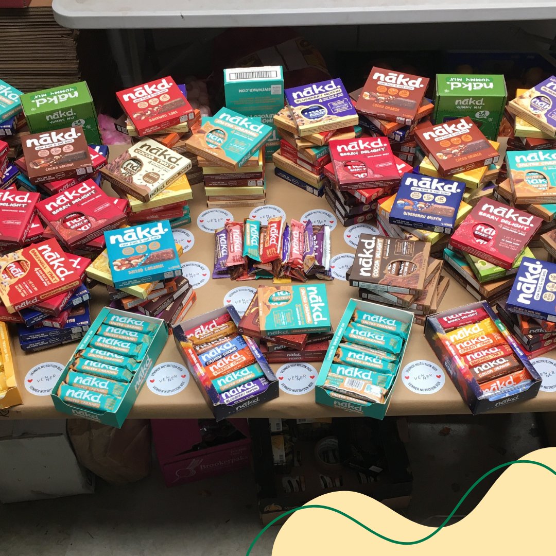 For the second year running @vaultexuk have kindly partnered with us to generate social impact 💛 The project collected 421 Nakd Bars and £842 towards Venner Nutrition Boxes. The boxes will support families in one of Vaultex's local communities - Washington🌟