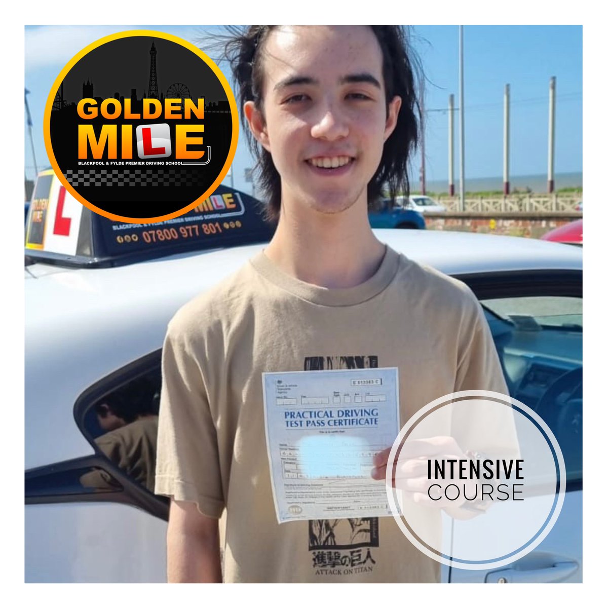 GoldenMileDrive's tweet image. 10 day beginner course - PASS! 

Well done to Joe who went from zero to hero after passing our 10 day beginner intensive course. A great result! 
goldenmiledriving.com 
#intensivecourse #DrivingLicence #fasttrackdriving #drivingschool #crashcourse