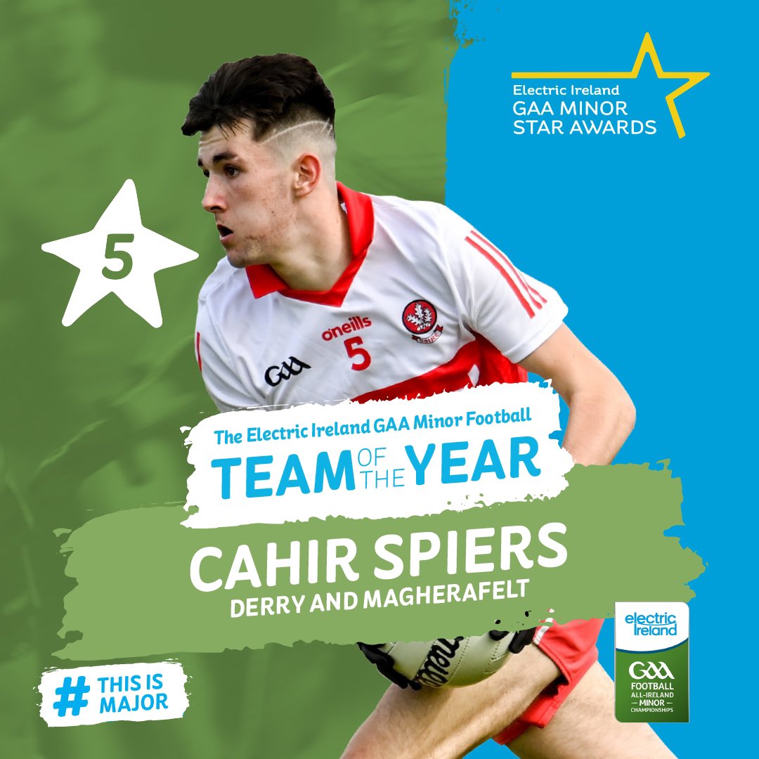 ElectricIreland's tweet photo. @officialgaa @monaghangaa @MonaghanHarps @Doiregaa @GACSlaughtneil @MayoGAA @Garrymoregaa Modern-day wing-backs are expected to be equivalent to a footballing Swiss Army knife, capable of carrying out their duties in defence and then rampaging forward to support in attack. Spiers gave quality examples of this game after game, scoring 1-4 across Derryβs last four games https://t.co/KSjqEcBbyz