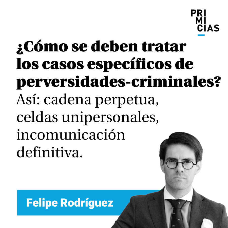 '¿Rehabilitación para perversos? No jodan'. Lea #EnsusMarcasListosFuego de Felipe Rodríguez (<a href="/FRM87/">Felipe Rodríguez Moreno</a>). prim.ec/yIXg50PzGPe
