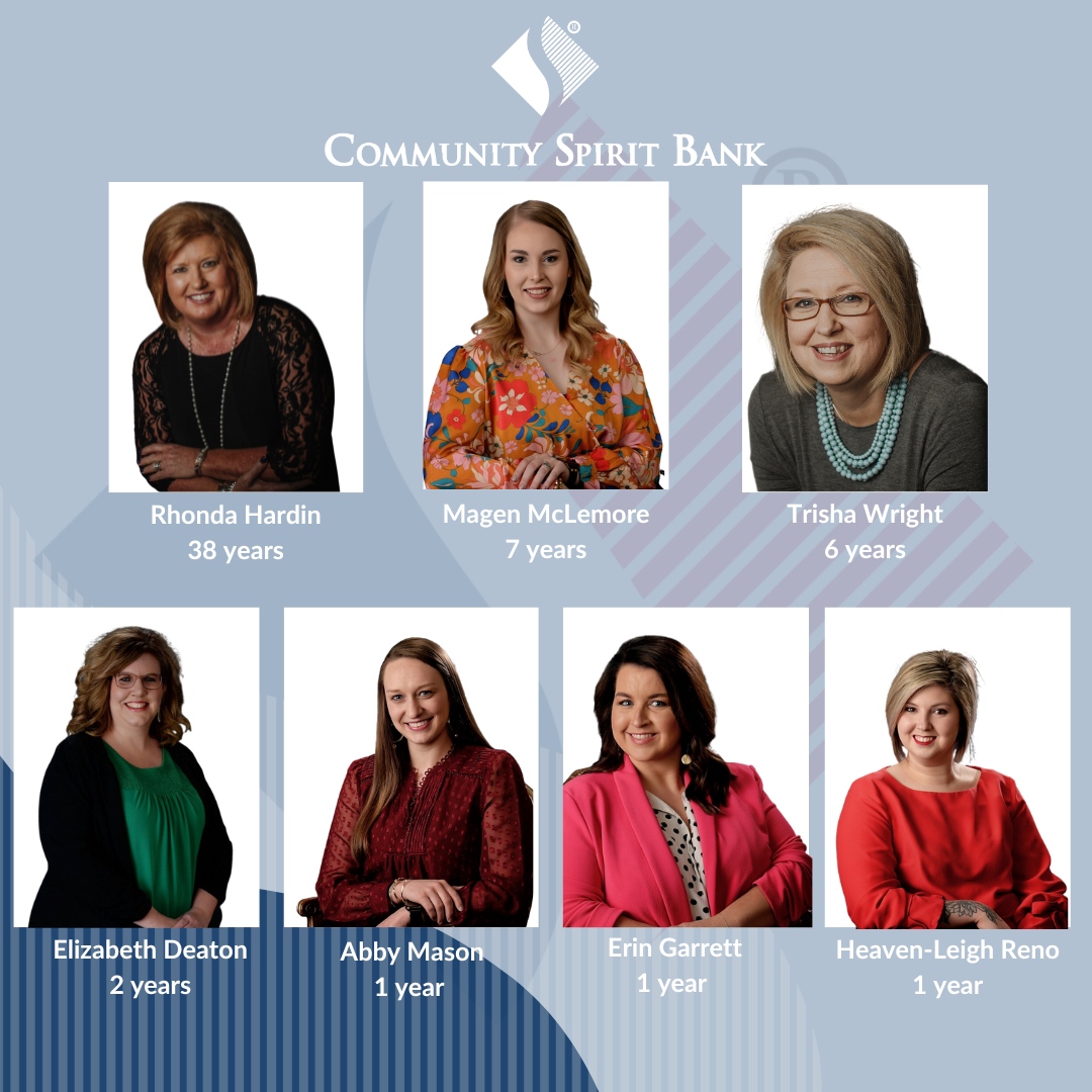 CommSpiritBank's tweet image. CSB would like to wish these team members a Happy Anniversary this month! Please join us in celebrating these outstanding Community Bankers! 👏🏻⁠
⁠
#TeamCSB #AugustAnniversaries