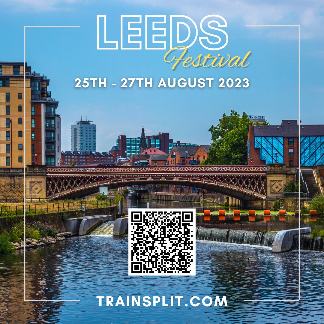 TrainSplit's tweet image. 🚆🎶 Heading to Leeds Festival? Make it #carfree for a greener, more enjoyable experience! 🌿🎸 Swap traffic jams for smooth rides with Trainsplit's #splittickets and eco-friendly @OfficialRandL shuttle bus options. 🚄 Embrace the #festivalseason with affordable @VisitEngland