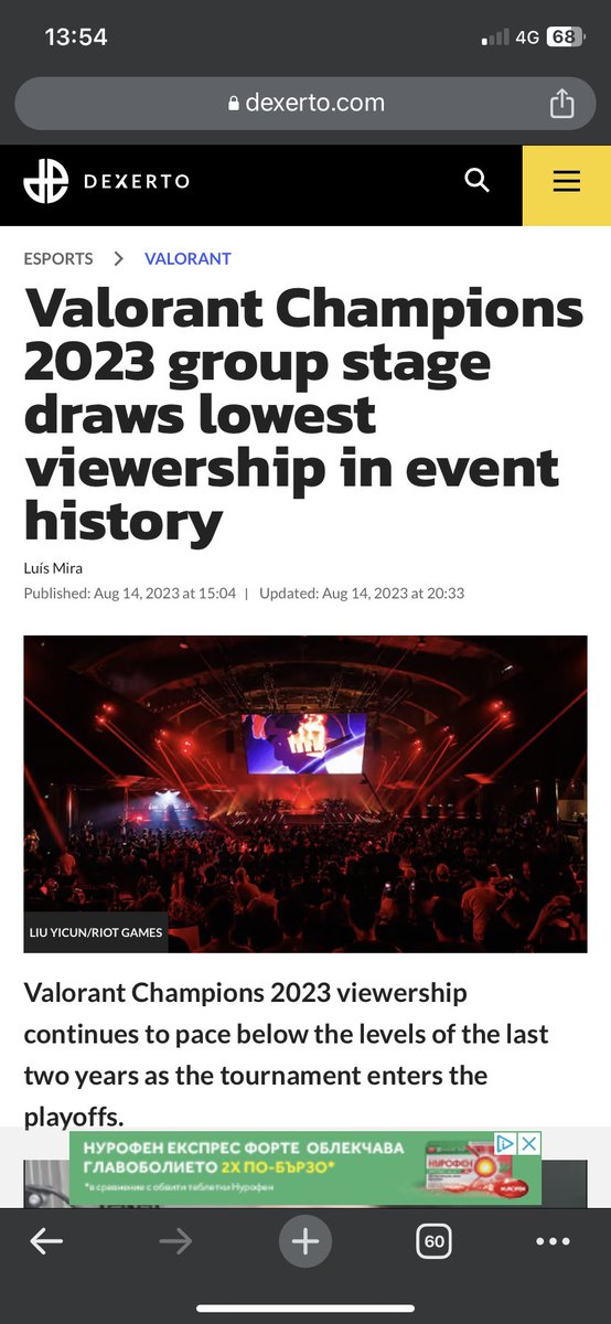 teddcs_'s tweet image. As a game - I’d completely agree Valorant’s done a much better job, but as an Esport and pure excitement and passion for the teams, players, competition - it’s too bold of a statement. Especially after the VCT Group Stage interest