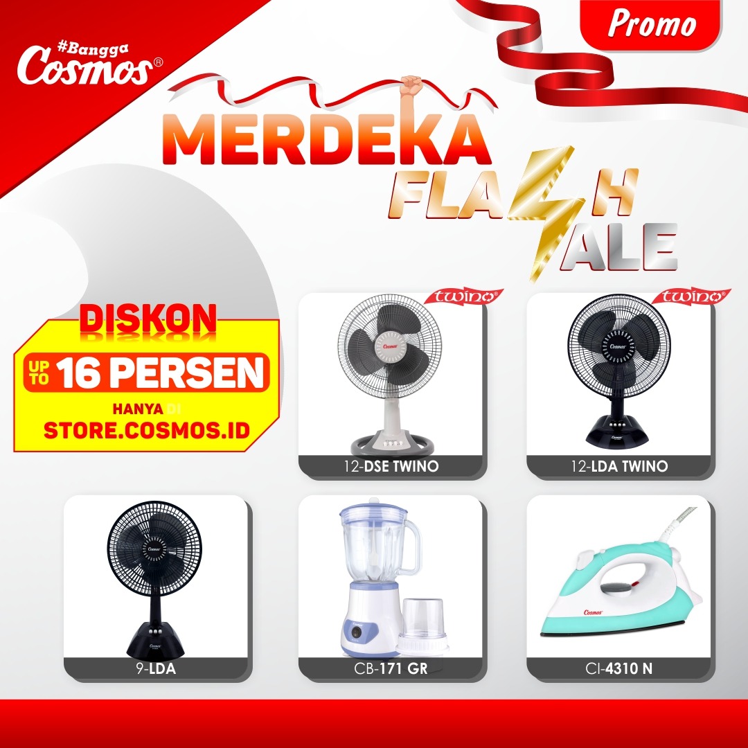 cosmosonline's tweet photo. Segera hadir, Flash Sale dari Cosmos Official Store di @Tokopedia. Mulai 17 Agu 2023 pukul 00.00 WIB. Dijamin super muraaaaah! 🤩🤩🤩
#Banggacosmos #Flashsale #flashsaletokopedia #promocosmos #promokemerdekaan https://t.co/U2BilMZd82