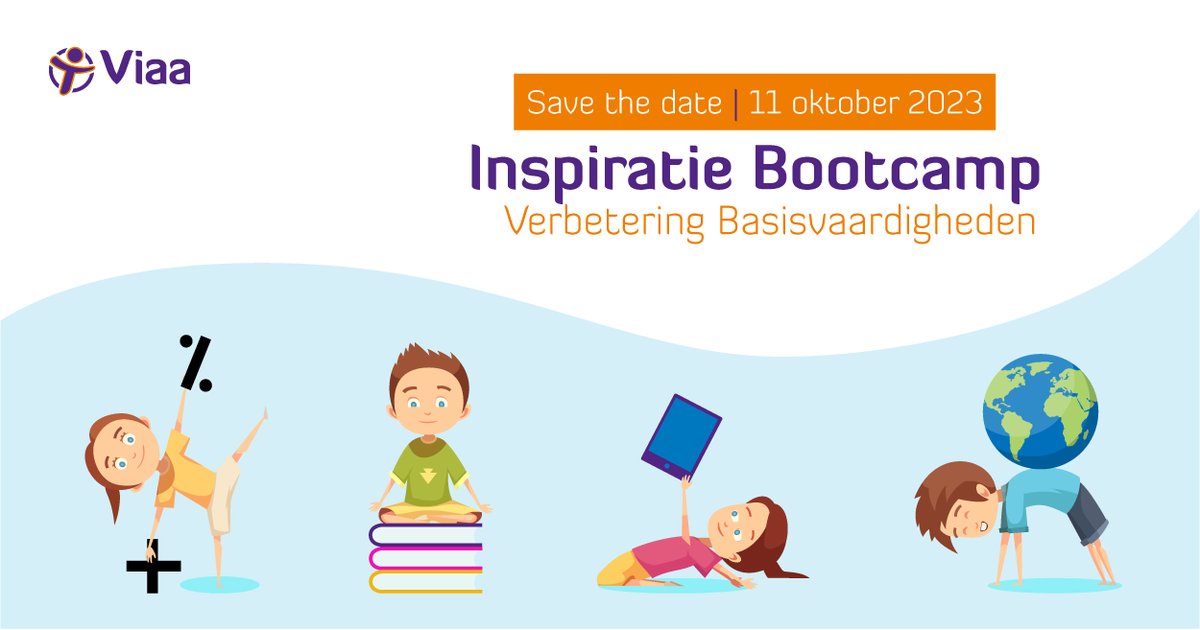 Begin het nieuwe schooljaar goed! Kom op 11 oktober 2023 naar Hogeschool Viaa en laat je inspireren om de basisvaardigheden van je leerlingen te verbeteren. Wil je meer zicht op de ontwikkeling van je leerlingen? Meld je dan aan via bit.ly/inspiratie-boo…
