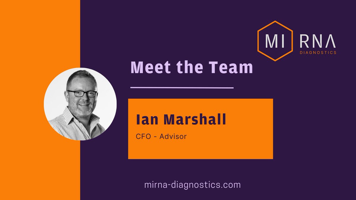 👋 The team at MI:RNA are excited to welcome Ian Marshall as our new CFO - Advisor.

Welcome Ian 👋👋

#diagnostics #startupstory #innovation #biotechnology #veterinarymedicine #research #testing #artificialintelliegence #precisionmedicine #biomarkers #investment