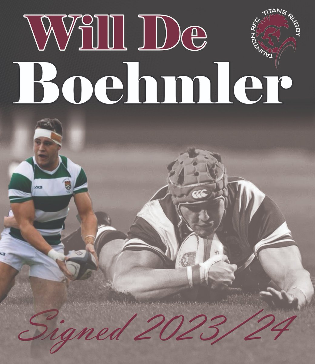 ✍️✍️ New Signing ✍️✍️

Taunton RFC are hugely excited to announce the 1st signing for the 2023/24 season, Will De Boehmer.