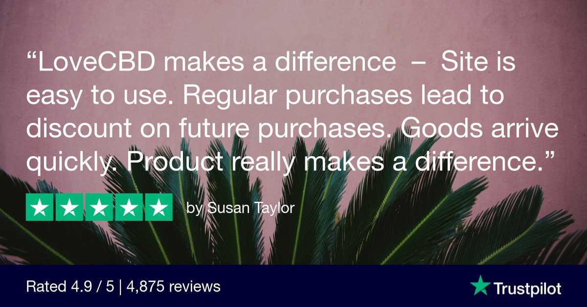 Thank you for your kind words, Susan. 😍

See more reviews on our Trustpilot profile: uk.trustpilot.com/review/lovecbd…

#cbdreview #cbdonline #cbddiscount