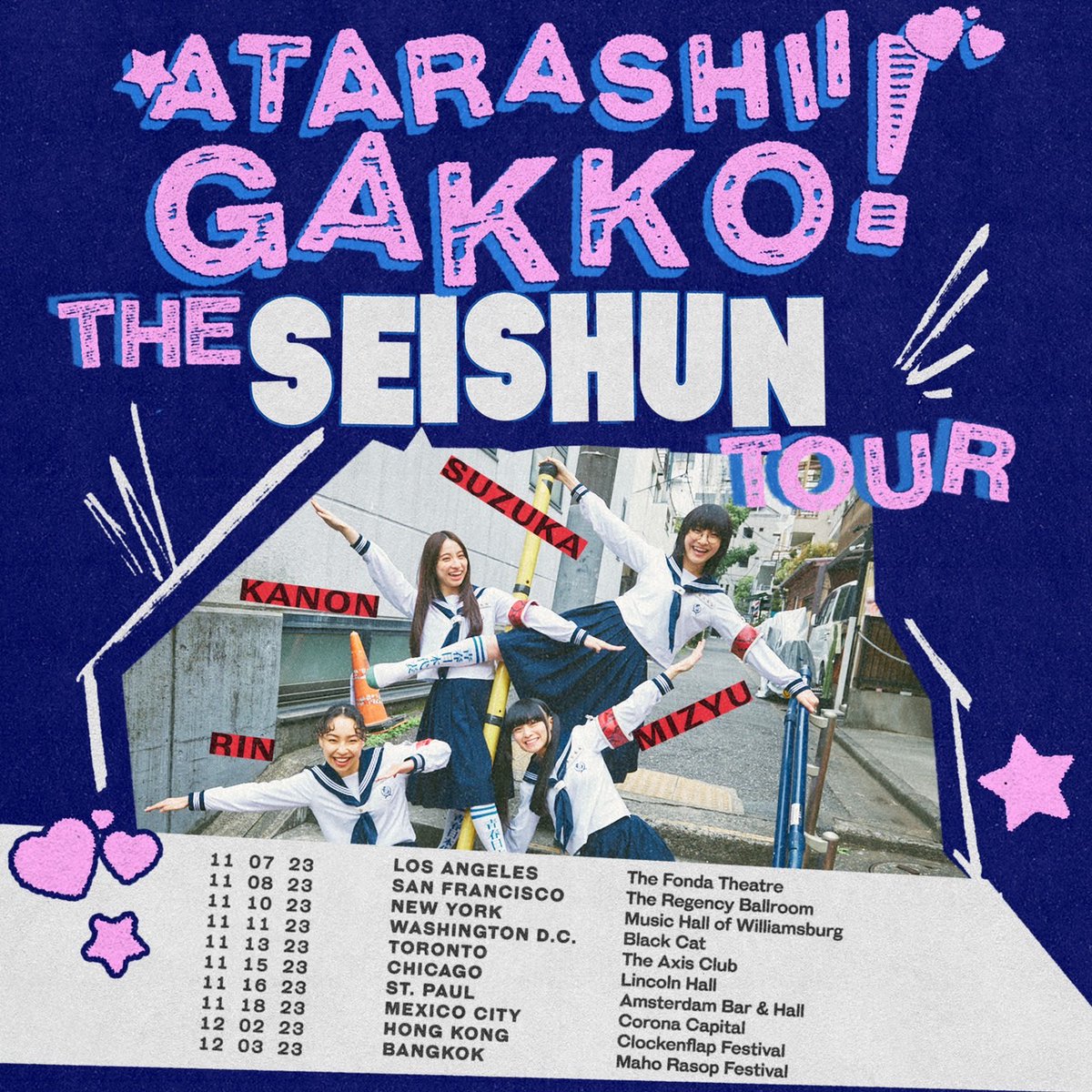 japanleaders's tweet photo. 🌎【THE SEISHUN TOUR】🌏
OUR FIRST EVER HEADLINE TOUR✌️✌️✌️✌️
WE ARE EXCITED TO SEE YOU🔥
Tickets on sale 8.18 10am US local time.
北米、メキシコ、香港、タイを巡る海外ツアーが大決定!チケットは🇺🇸時間8月18日から発売!
👉 https://t.co/rnHKgGCWjo https://t.co/MQ5EuxY9fA