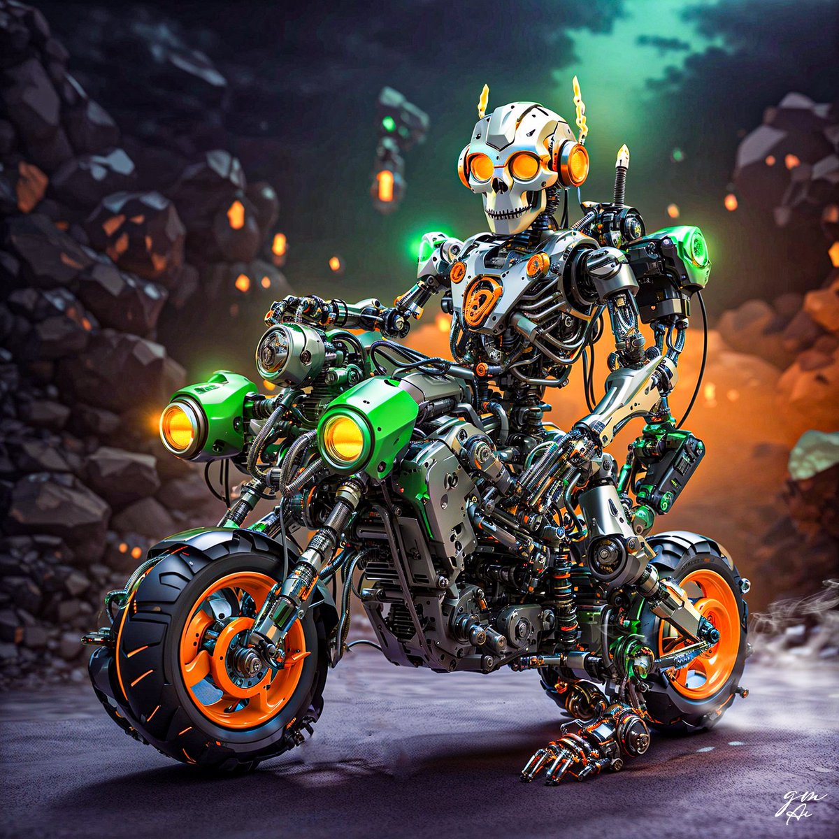 generation_gm's tweet photo. Bikerbot Pixel 🏍️
✨Let's Race !! 🏍️🤖
Listed 3 items on opensea  only 1 Matic 👇🏽👇🏽

https://t.co/CEwcp8Escg
🏍️🤖✨
#futurebot #nft #motobot #ai #PixelBot #4k https://t.co/L17uyi35n5