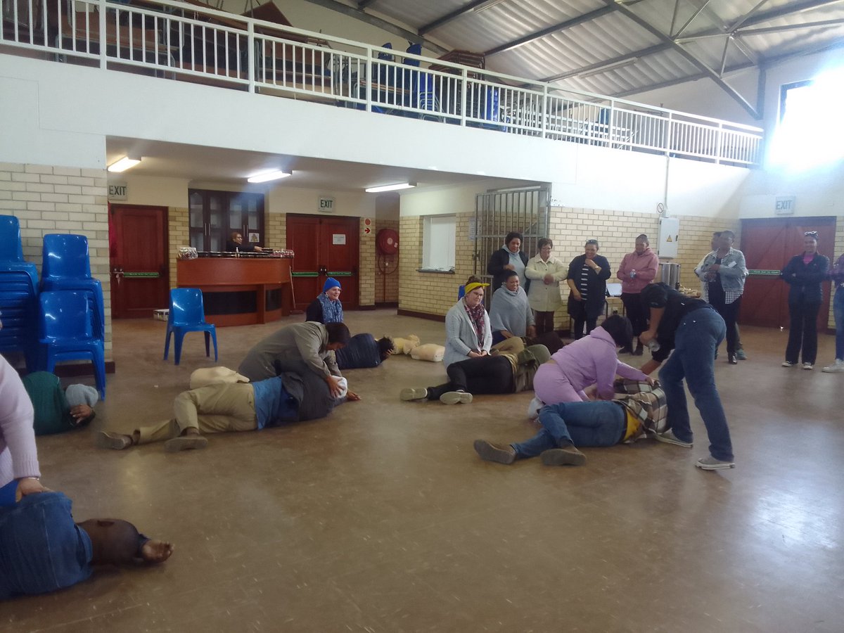 IN SESSION!

First aid training for educators and school volunteers at Belvue Pr School in Belhar as part of the <a href="/UNICEF/">UNICEF</a> funded Walking Safely to School project. The  training is meant to equip participants with  basic post crash care skills.
#RoadSafety
<a href="/UNICEF_SA/">UNICEF South Africa</a> 
<a href="/ChildsafeSA/">ChildSafe South Africa</a>