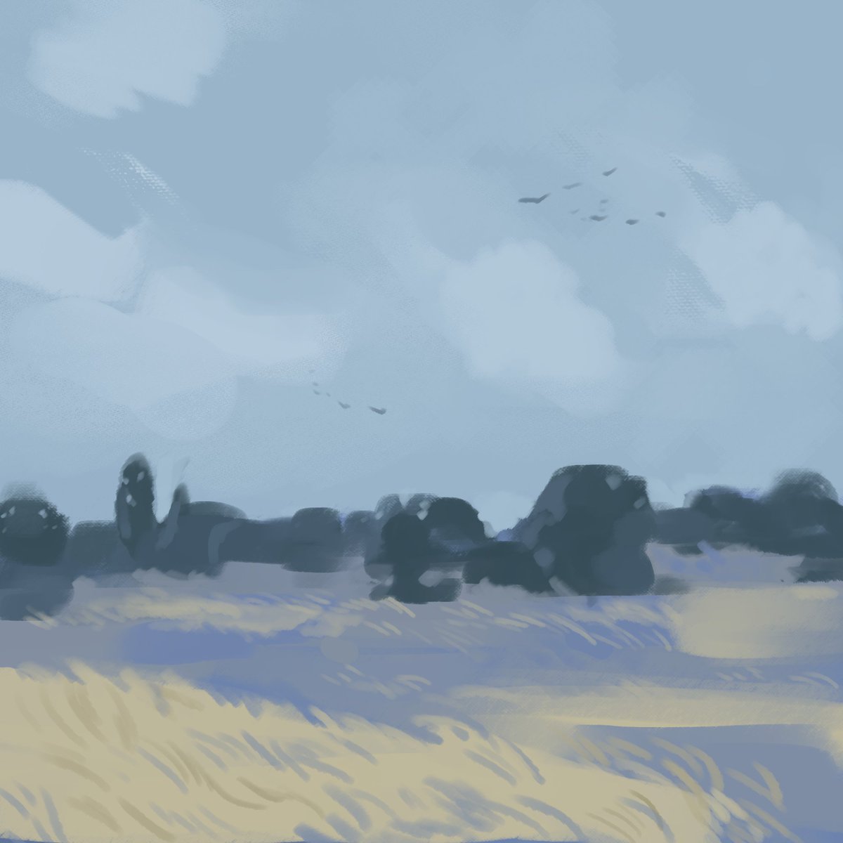 The_Elefy's tweet photo. Field painting. Drawing humans hasn't been scratching the itch I've been feeling https://t.co/DlHJIc5QH0