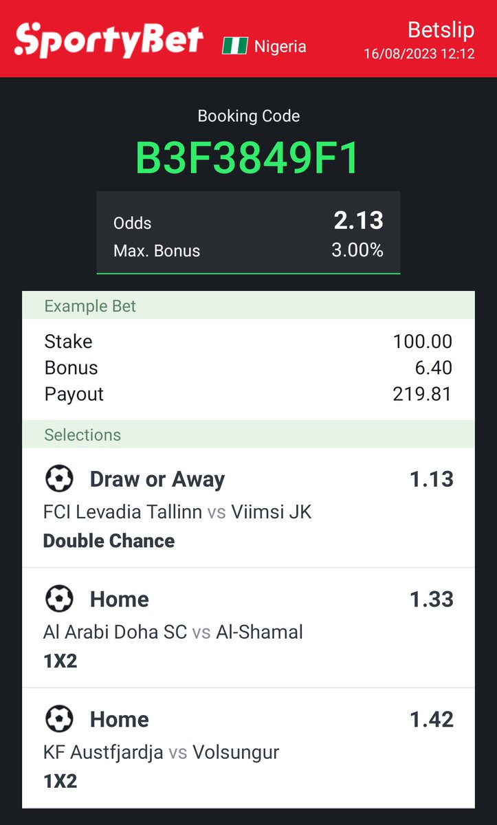 SamtexTips's tweet image. 20dd max bet for the day.

B3F3849F1