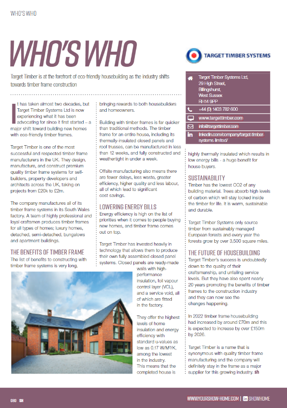 CopycowUK's tweet photo. It's always good to see completed work in print. This featured profile is for my customer @target_timber and runs alongside a full-page advert.

Fancy appearing in some forthcoming trade mags and reaching thousands of subscribers? 
#trademedia #tradepress #media #copywriting https://t.co/FHiH1oiSq8