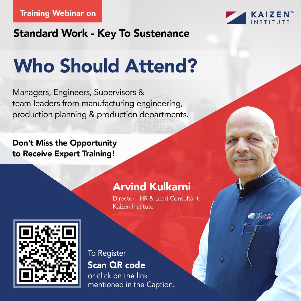 EastKaizen's tweet photo. 🔍 Attention Managers, Engineers, Supervisors, and Team Leaders in manufacturing and production sectors!🏭

📅 Join us on 29th August 2023 for a webinar on "Standard Work - Key To Sustenance." 📈

Register now: https://t.co/nmktLDseJR🎯

#Webinar #StandardWork #ProfessionalGrowth https://t.co/9zo8XoQ39R