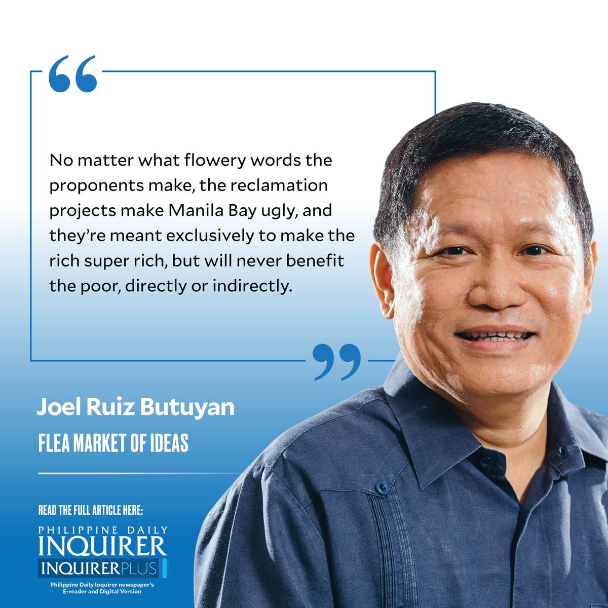 Today's #FleaMarketofIdeas by Joel Ruiz Butuyan (Aug. 17, 2023). Visit opinion.inquirer.net for fearless views and more. Get the Inquirer here: fb.com/inqplus