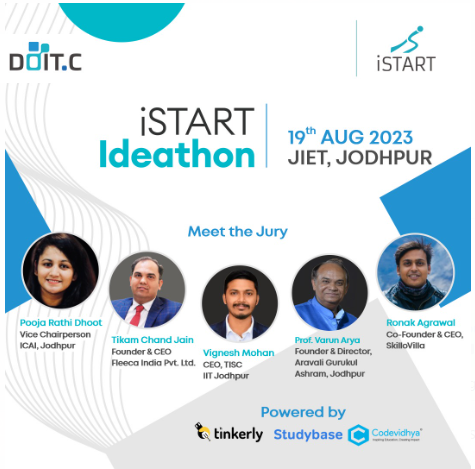 tinkerlygroup's tweet photo. Presenting the dynamic panel of jury members for the iStart IdeaThon.
We are excited to have these esteemed jury members on board for the iStart IdeaThon, where innovation meets education.
@istartrajasthan | @DoITCRaj | @fleeca_india
@Ronak_Agrawal18 @aimvarun
#tinkerly https://t.co/pSRw17Ywwt