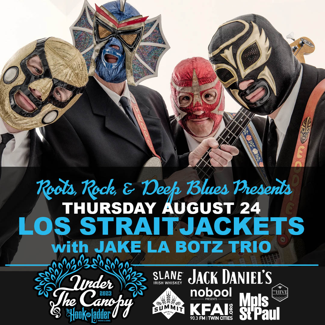 TheHookMpls's tweet photo. Los Straitjackets w/ Jake La Botz Trio 'Under the Canopy' @TheHookMpls on Thurs, Aug 24
--
BUY TIX ->> https://t.co/wJqOXGEkyV
--
#TheHookMpls #UTC23 #UndertheCanopy #Minneapolis #Minnesota #MnMusic #Surf #Rock #Folk #Blues #LosStraitjackets #JakeLaBotz @losstraitjacket https://t.co/y3K2LO0Z62