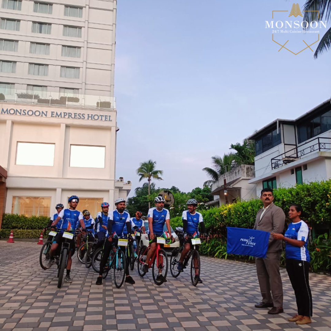 The finish line has been crossed, but the impact lingers on!🚴‍♂️
#MonsoonEmpress proudly stood as the flag-off partner of Pedal Force Kochi's 2-day, 200km #FreedomRide. Let's keep pedaling for a greener, healthier future.🌎
#Cycling #CyclingForACause #Kochi #Cochin #Kerala