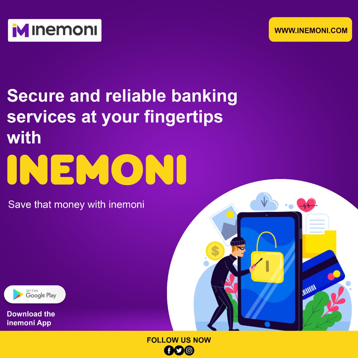 inemonihq's tweet photo. "In today's fast-paced world, having easy and secure access to banking services is more important than ever. With inemoni, you can manage your finances from the convenience of your fingertips. Our secure and reliable platform provides you with all the tools you need to https://t.co/eQLzRhkWMk