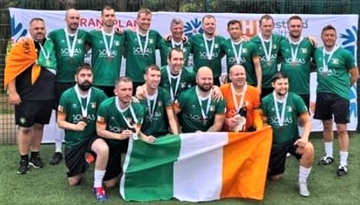 TheMaterFoundat's tweet photo. Huge congrats to Soccer Transplant Team Ireland on winning bronze🥉at the recent #BritishTransplantGames. The team featured a no. of @MaterTransplant patients who would love to say #thankyou to hosp. staff - their #unsungheroes. @MaterTrauma @Matersurgery #organdonation https://t.co/McXFSUdsij